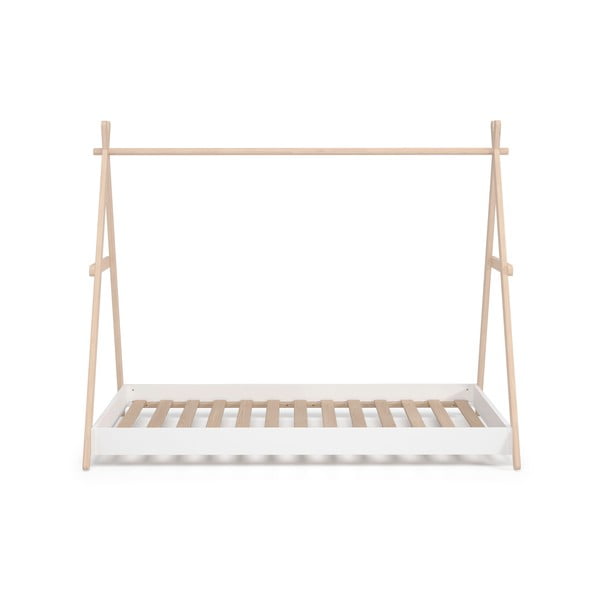 Детско легло от бяло/естествено борово дърво 90x200 cm Trufa - Marckeric-image-2