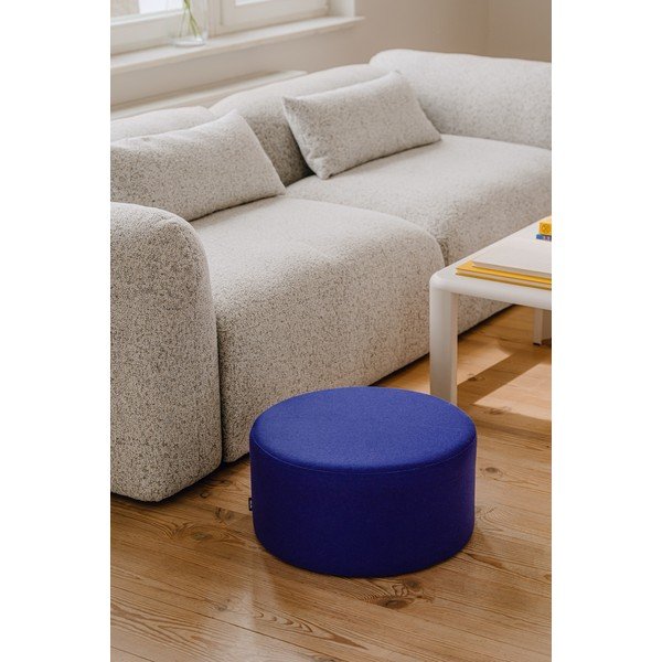 Синя вълнена табуретка Folk – noo.ma-image-3