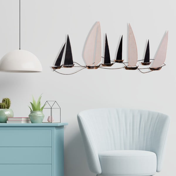 Метална декорация за стена 117x52 cm Ocean - Wallity-image-4