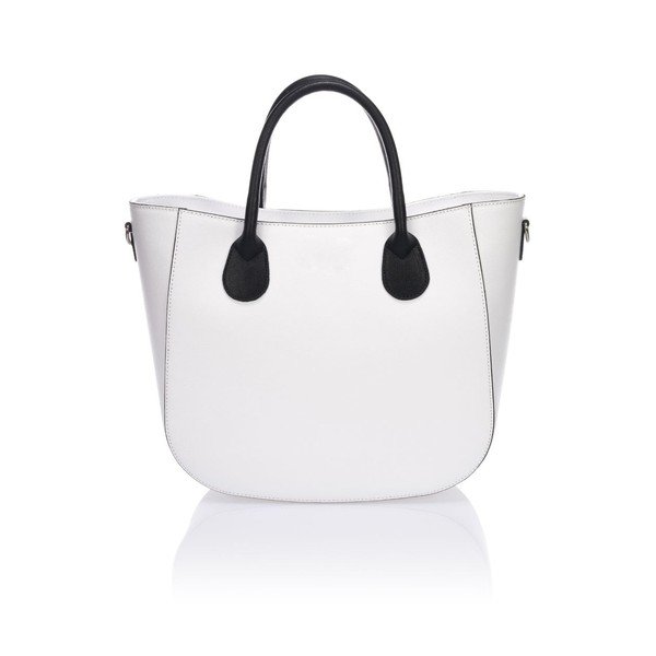 Bílá kožená kabelka Krole Krista -image-1