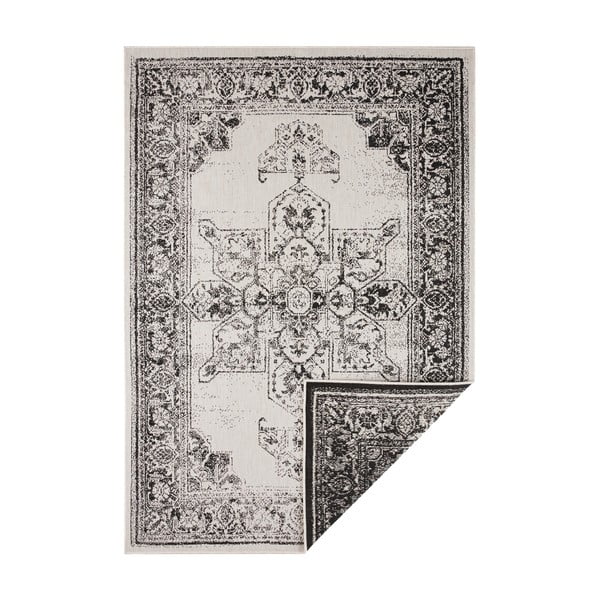 Черно-кремав килим за открито , 120 x 170 cm Borbon - NORTHRUGS