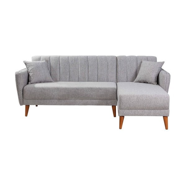 Светлосив разтегателен диван Rosalia, десен ъгъл - Unique Design