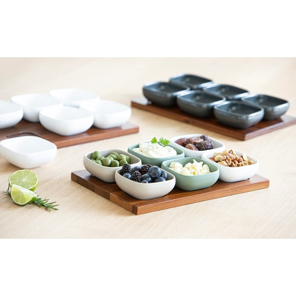 Бял порцеланов комплект от за сервиране 6 бр. Essentials – Ladelle-image-3