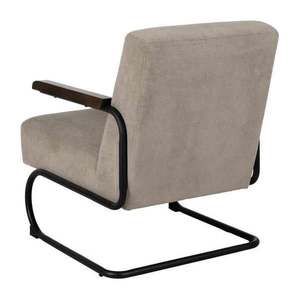 Кафяво-сиво шенилово кресло Industra – Ixia-image-3