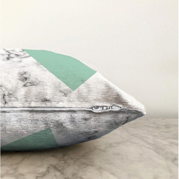 Зелено-сива калъфка за възглавница от памучна смес Мрамор, 55 x 55 cm - Minimalist Cushion Covers-image-1