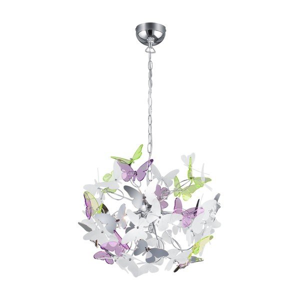 Детски полилей с пластмасов абажур ø 50 cm Butterfly – Reality