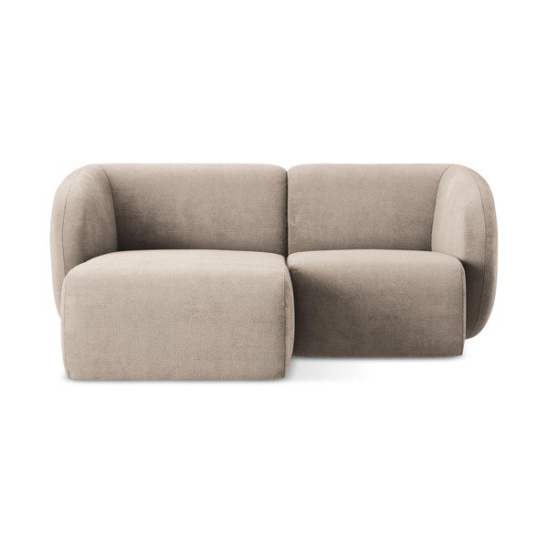 Светлокафяв шенилов ъглов диван (ляв ъгъл) Lani – Makamii