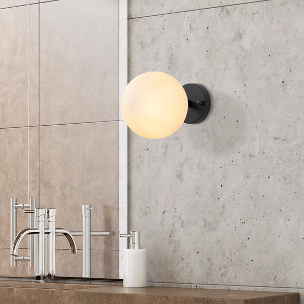 Черно-бял стенна лампа ø 15 cm Atmaca – Opviq lights-image-1