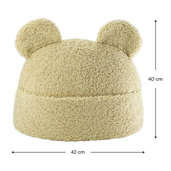 Зелена детска възглавница за диван от букле Teddy Pouch – Wigiwama-image-4