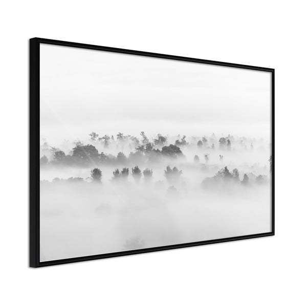 Плакат в рамка , 60 x 40 cm Fog Over the Forest - Artgeist