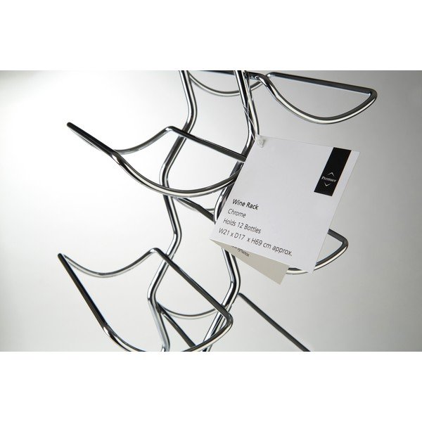 Метален стелаж за вино в сребристо, брой бутилки 12 Jaxen – Premier Housewares-image-4