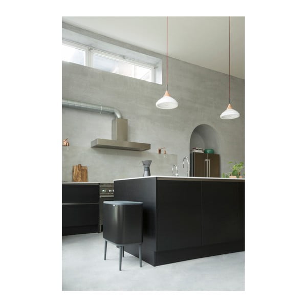 Матово-черно стоманено кошче за боклук отваряне с докосване 36 l Bo Touch Bin – Brabantia-image-1