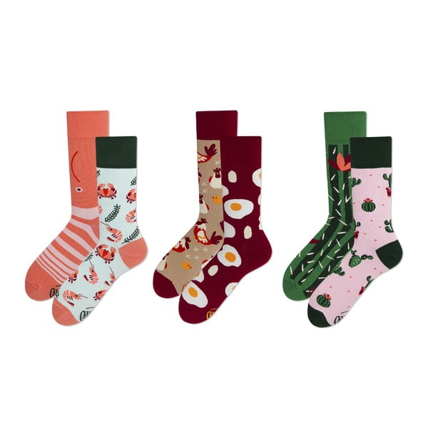 Set ponožek v dárkovém balení Many Monrnings Pinky, vel. 43–46