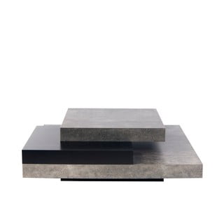 Масичка за кафе в бетонен декор с черни детайли Slate - TemaHome