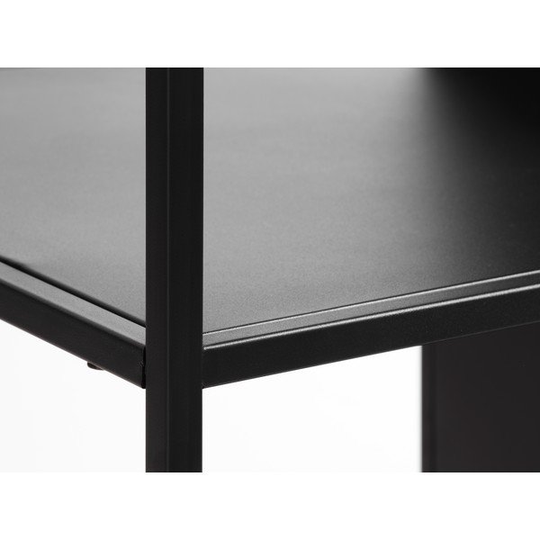 Черна метална етажерка за книги 90x180 cm Malibu - Unique Furniture-image-4
