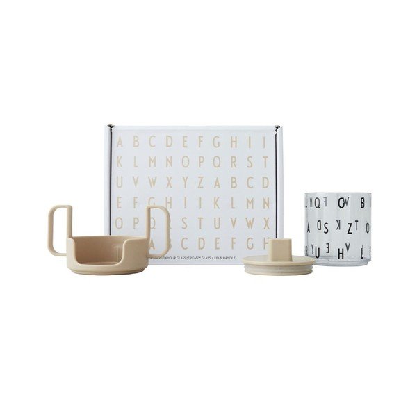 Бежова детска чаша Grow With Your Cup Grow with Your Cup - Design Letters-image-2