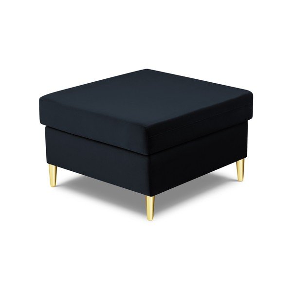 Тъмносиня кадифена табуретка Kyoto – Cosmopolitan Design-image-2