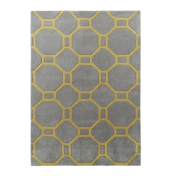 Жълт и сив килим Хонконг, 120 x 170 cm Hong Kong - Think Rugs