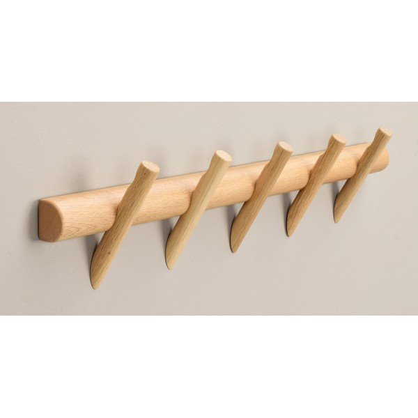 Стенна закачалка от дъбово дърво в естествен цвят Hillmond - Rowico-image-2