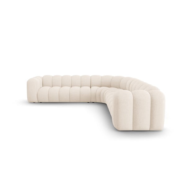 Кремав шенилов модулен ъглов диван Lupine – Micadoni -image-2