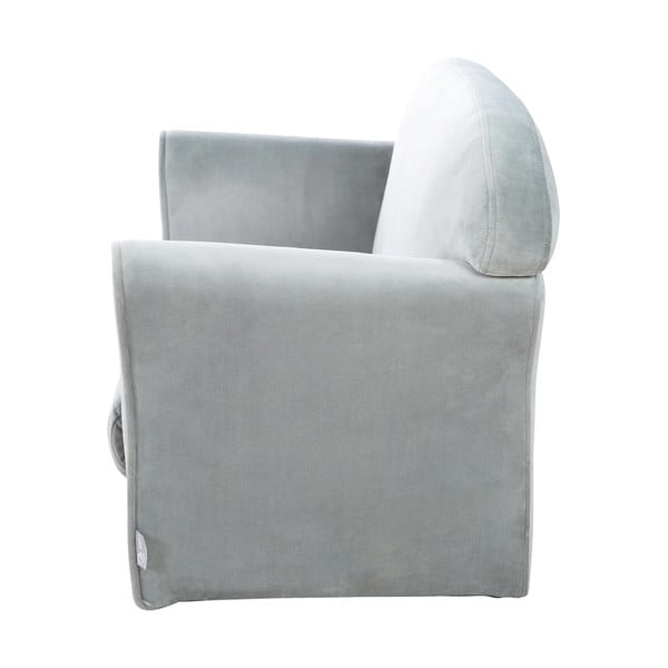 Светлосиво кадифено детско канапе 78 cm Lil Sofa - Roba-image-2
