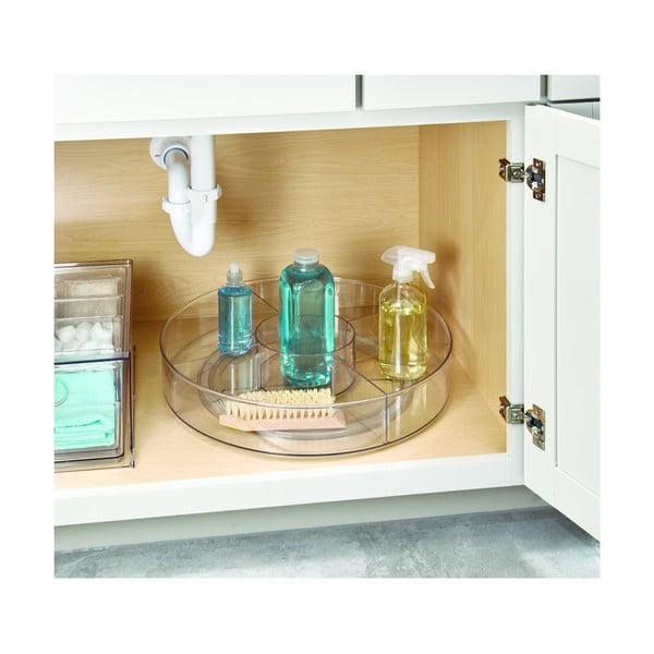 Кръгла прозрачна кутия за съхранение iDesign The Home Edit, ⌀ 45,7 cm - iDesign/The Home Edit-image-1