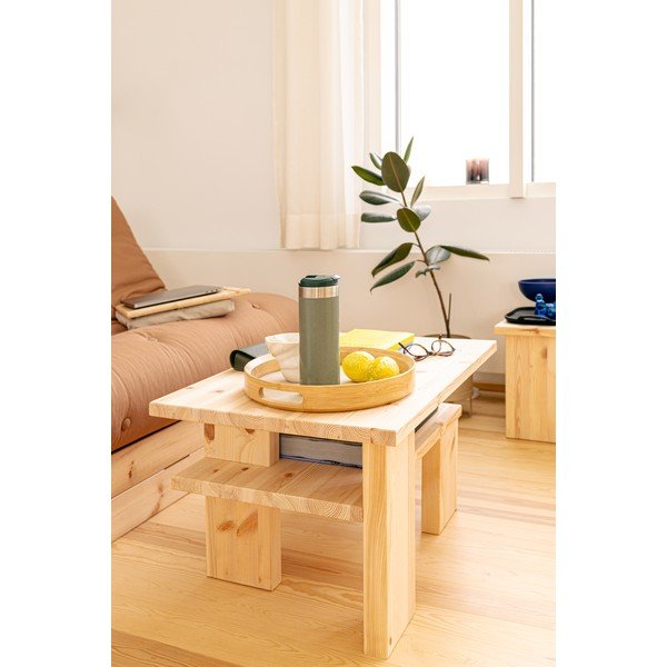 Кафява масичка за кафе от масивен бор 45x68 cm Japan – Karup Design-image-4