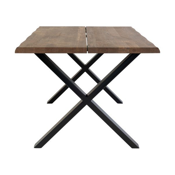 Маса за хранене с плот от масивен дъб Smoked, 140 x 95 cm Toulon - House Nordic-image-3