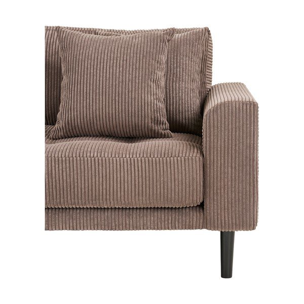 Кафяв диван от рипсено кадифе 210 cm Lido – House Nordic-image-4