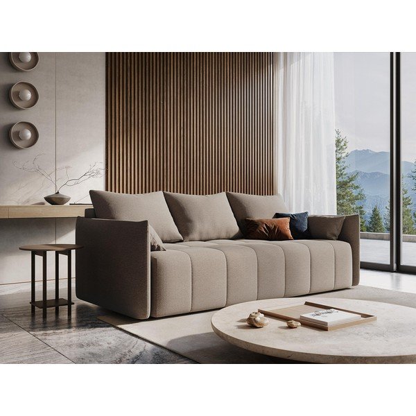 Светлосив разтегателен ъглов диван с място за съхранение (ляв ъгъл) Moku – Makamii-image-1