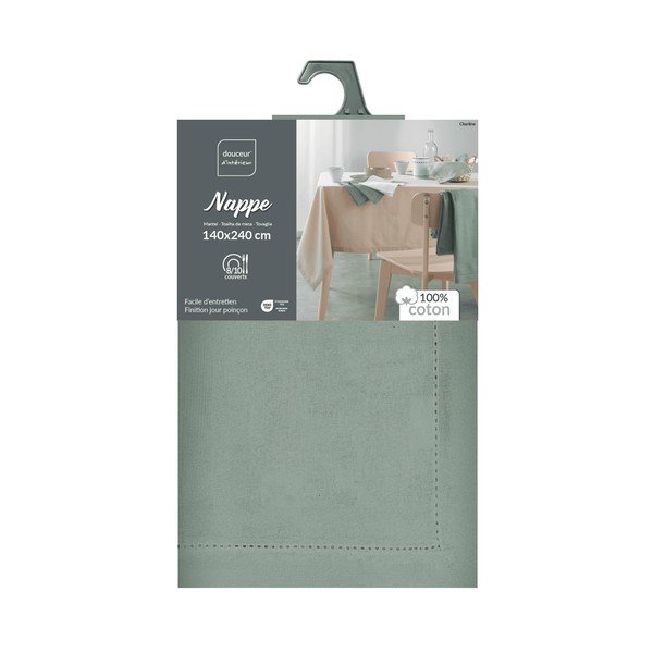 Памучна перяща се покривка за маса 140x240 cm Charline – douceur d'intérieur