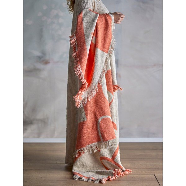 Оранжево одеяло 130x160 cm Caya – Bloomingville-image-1