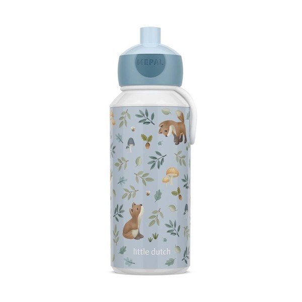 Светлосиня пластмасова детска бутилка 400 ml Forest Friends – Mepal