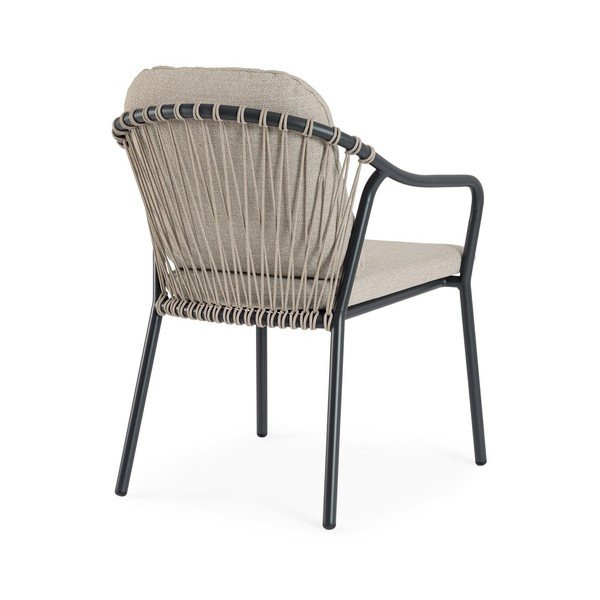 Светлокафяв метален градински стол Edvige – Bizzotto-image-4