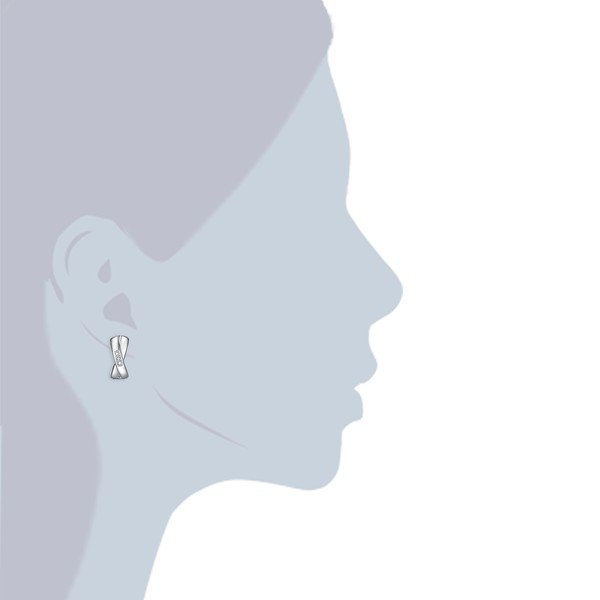 Stříbrné náušnice s pravým diamantem Tess Diamonds Laura-image-2