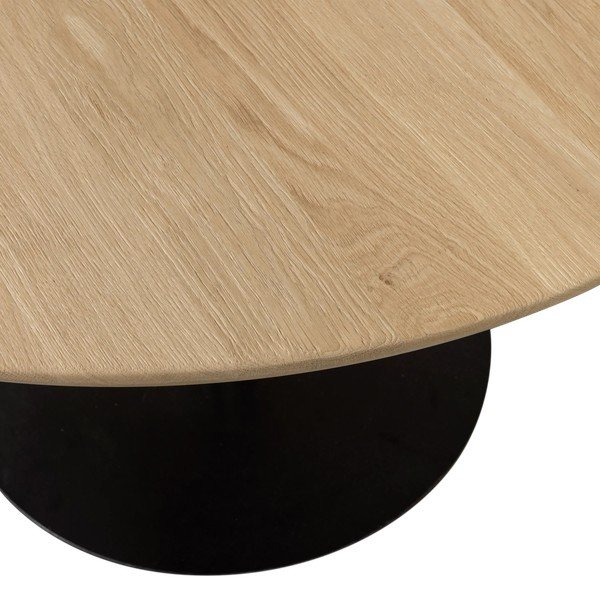 Кръгла трапезна маса с дъбова дървена плоскост ø 120 cm Tablo – WOOOD-image-3