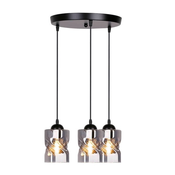 Черно висящо осветително тяло със стъклен абажур Felis - Candellux Lighting-image-4