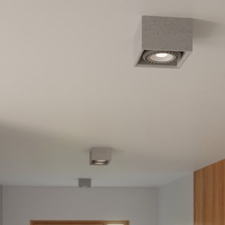 Сиво осветително тяло за таван 14x14 cm Postiga – Nice Lamps