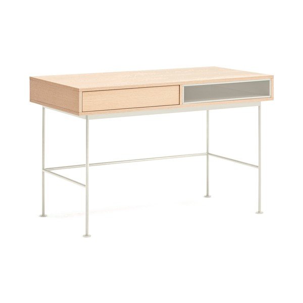 Работна маса с дъбов плот 60x120 cm Yoko – Teulat-image-2