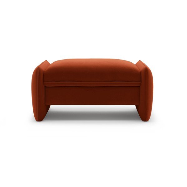 Кадифена табуретка  в тухлен цвят Georgia – Micadoni -image-1