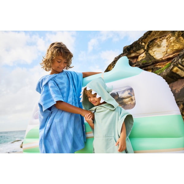 Зелена бебешка плажна кърпа с качулка , 3-6 години Monster - Sunnylife-image-2