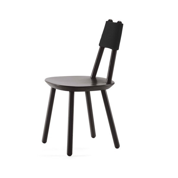 Черен стол от масивна дървесина Naïve - EMKO-image-3