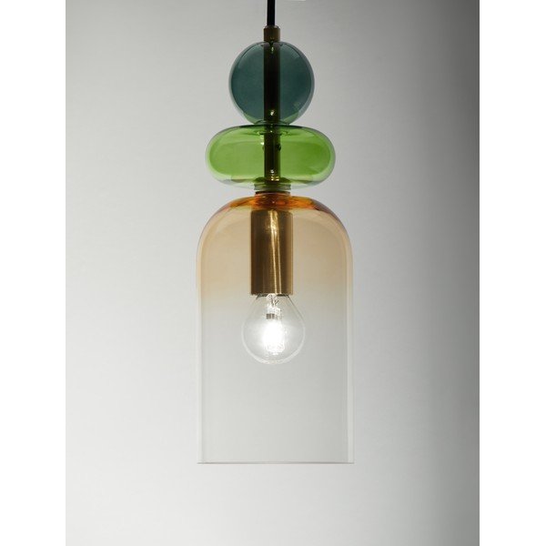 Стъклено висящо осветително тяло  в златист цвят ø 11 cm Murano – Nova Luce-image-2