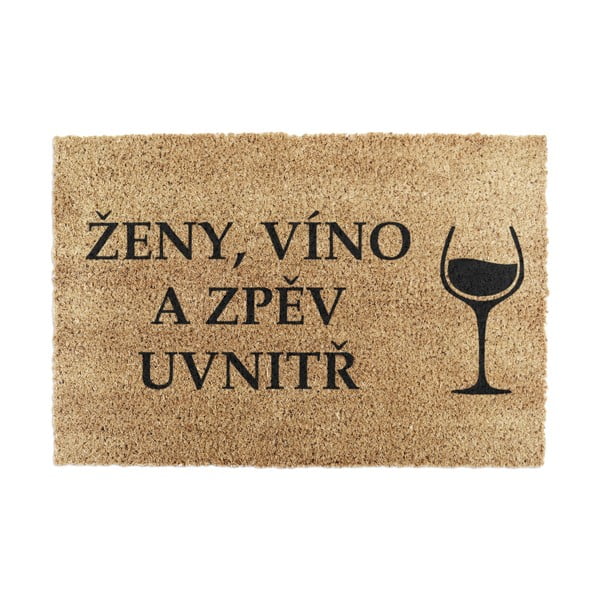 Изтривалка от кокосови влакна 40x60 cm Víno – Artsy Doormats