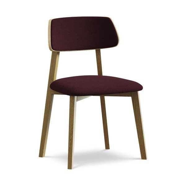 Бордо трапезен стол от масивна дървесина Niu – Makamii