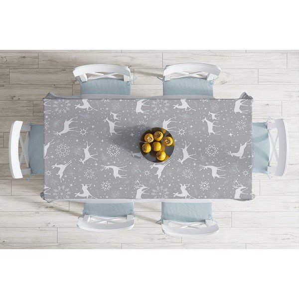 Коледна покривка за маса с памучна смес Winter Wonderland, 140 x 180 cm Snowflakes - Minimalist Cushion Covers-image-1