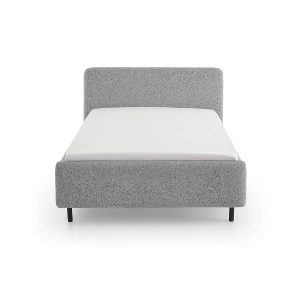 Светлосиво двойно легло 160x200 cm тапицирано без ламелно дъно Primo – Meise Möbel-image-3