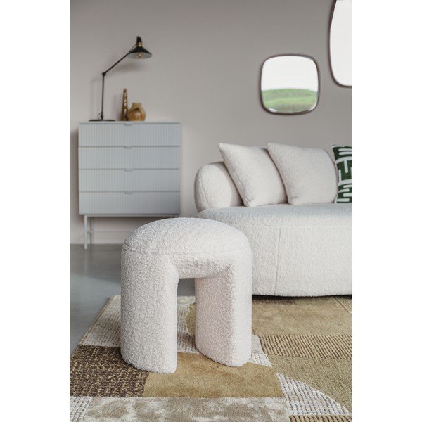 Кремав тапициран стол Noxx – White Label-image-1