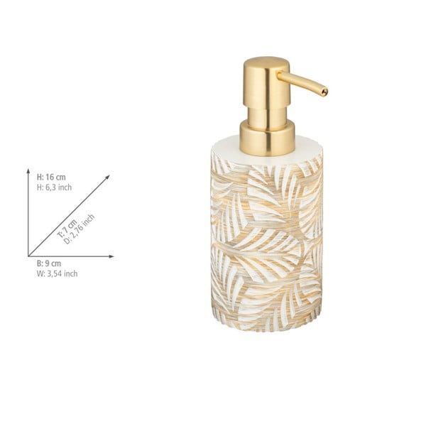 Бежов диспенсер за сапун от полирезин 490 ml Terralba – Wenko-image-2