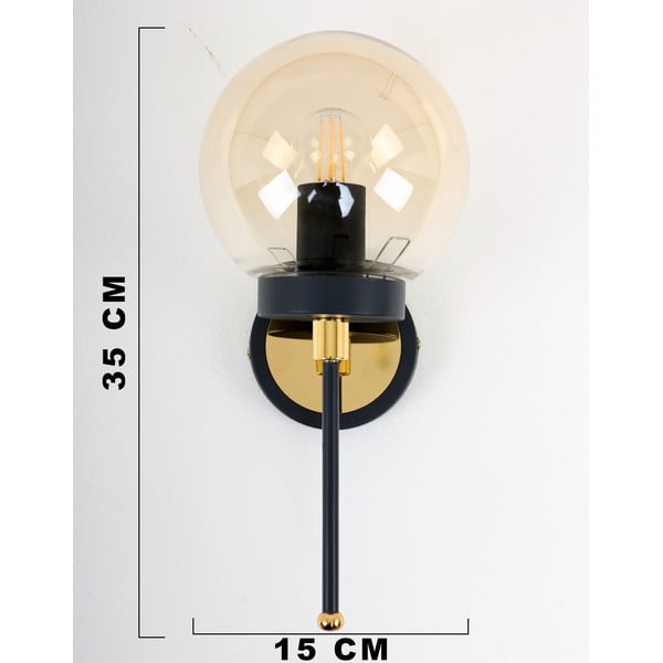 Стенна лампа в златисто-черно ø 15 cm Tokyo - Squid Lighting-image-3